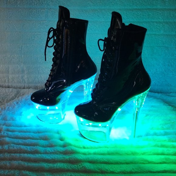 FlashDance 7" Led Light up Platform Ankle Boots Flash dance - Picture 11 of 15